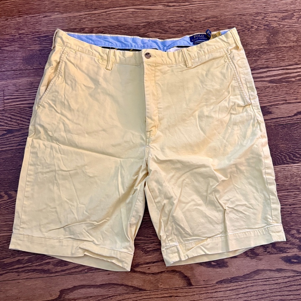 Ralph Lauren‎ Light Yellow Men's Flat Front Shorts